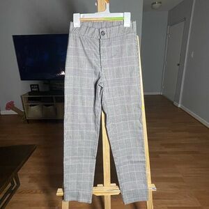 Chic Gray Plaid Women's Cropped Pants